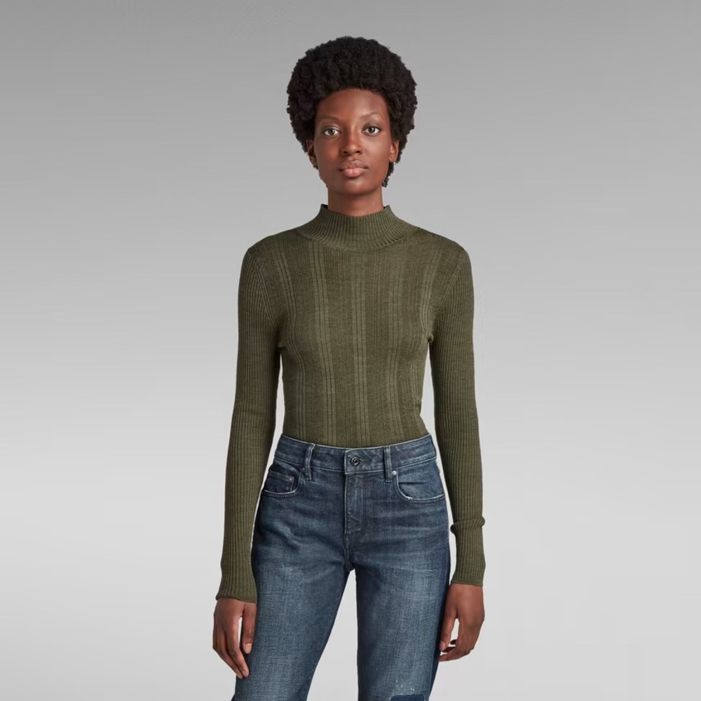 G-Star Rib Turtle Knitted Sweater - Picture 1 of 5